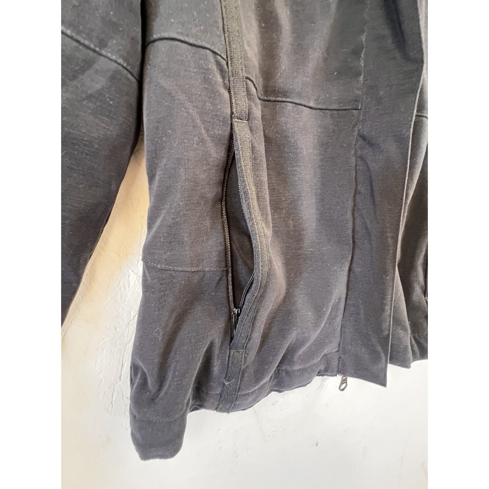Nike Womens Black Full Zip Mock Neck Active Jacket Cargo Sleeve Pockets XS - Picture 11 of 12